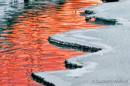 Irish Creek Ice Shelf_06440-1.jpg - Sunrise reflection photographed near Jasper, Ontario, Canada.